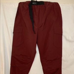☁️NWT Zumiez Love Tree Wine Color Crinkle Joggers